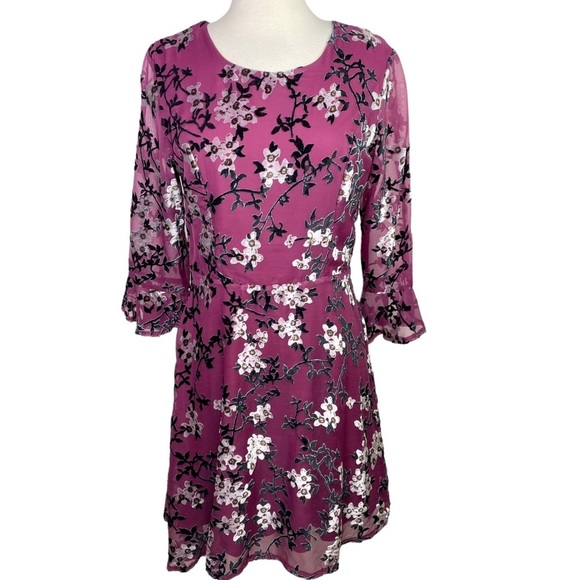 Stitch Fix l Collective Concepts Sommer Burnout Velvet Dress, Small - Picture 1 of 12